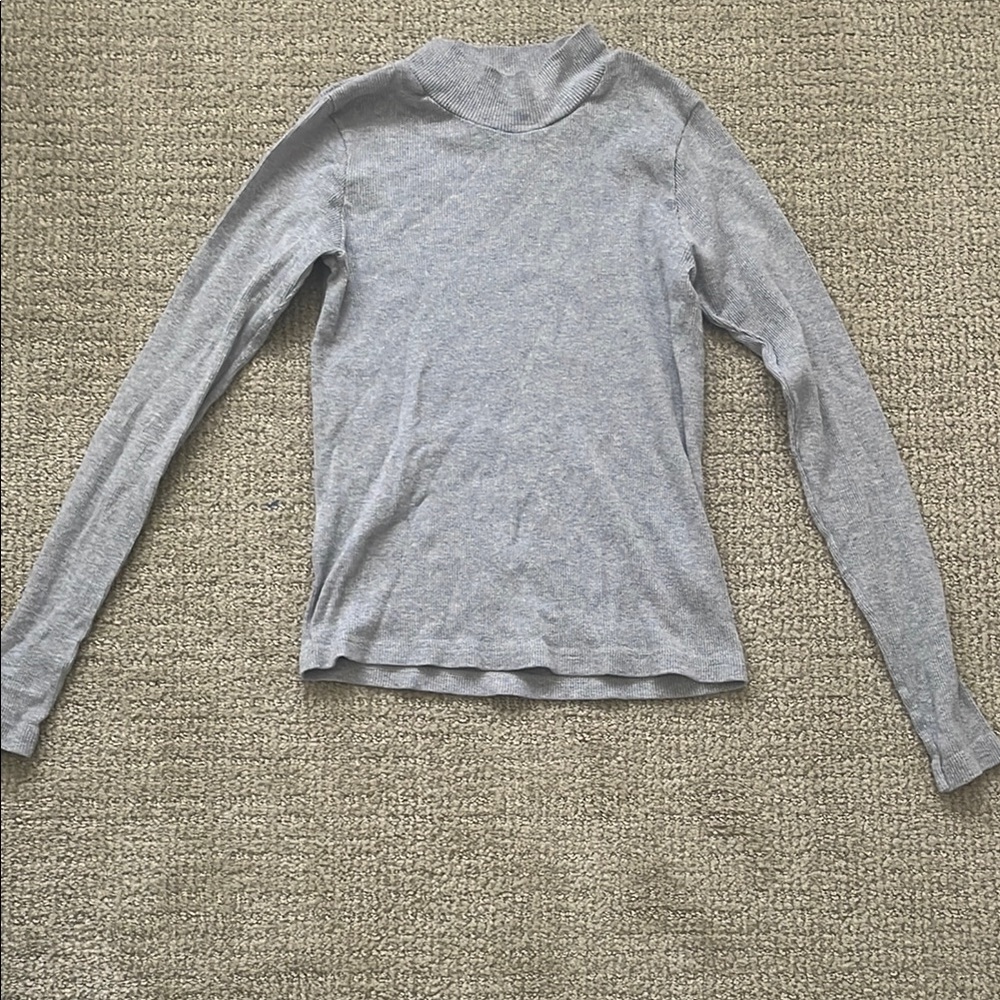 Gray Long Sleeve Top
